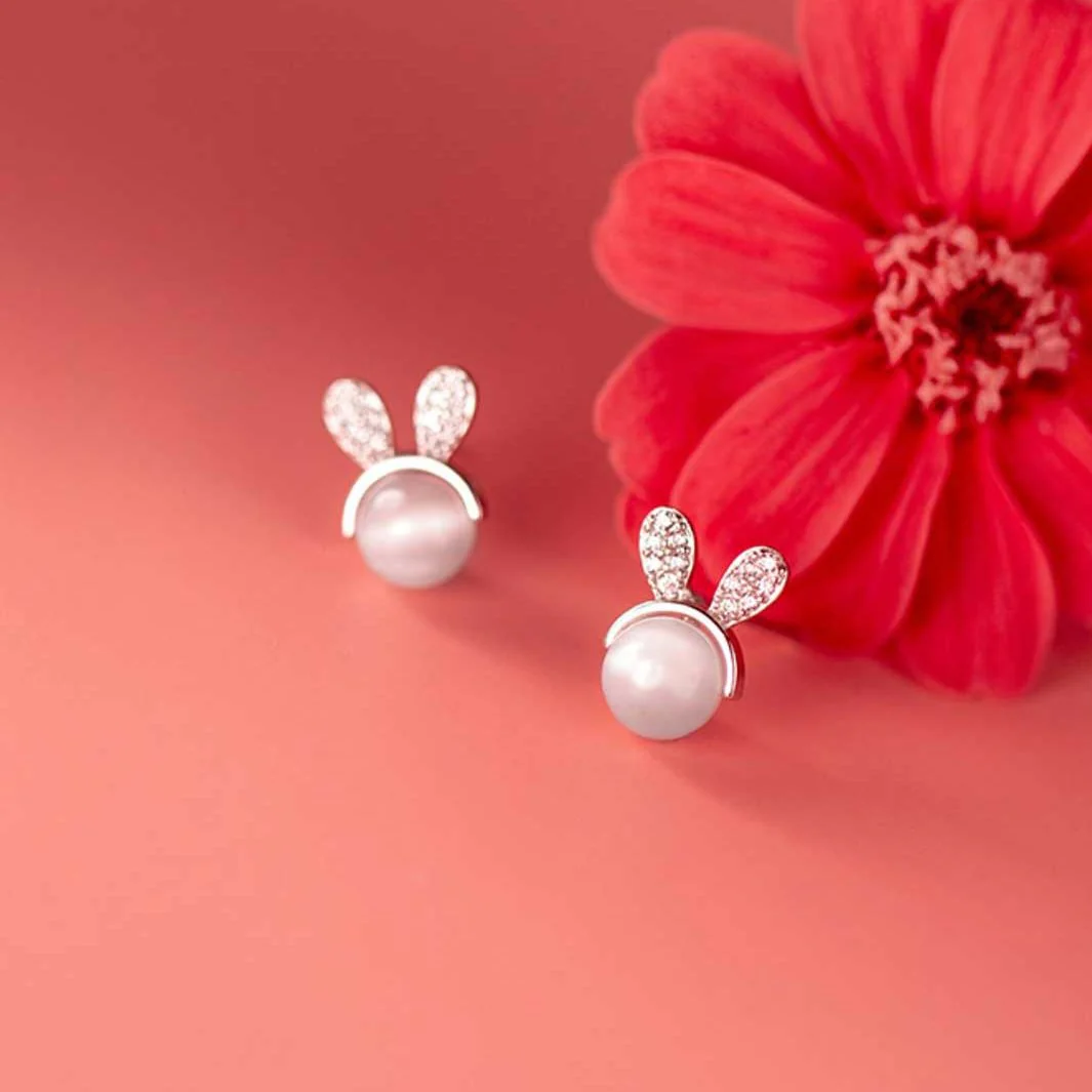 Honey Bunny Silver Stud Earring - Image 5