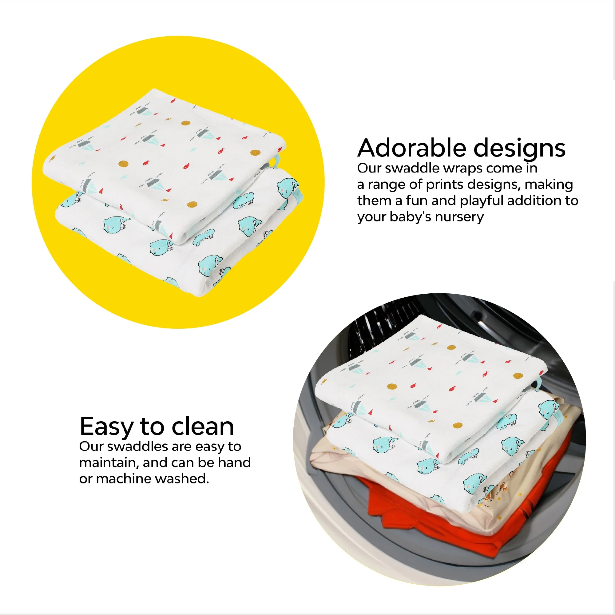 Hooded Cotton Baby Blanket | Set Of 2 - Image 15