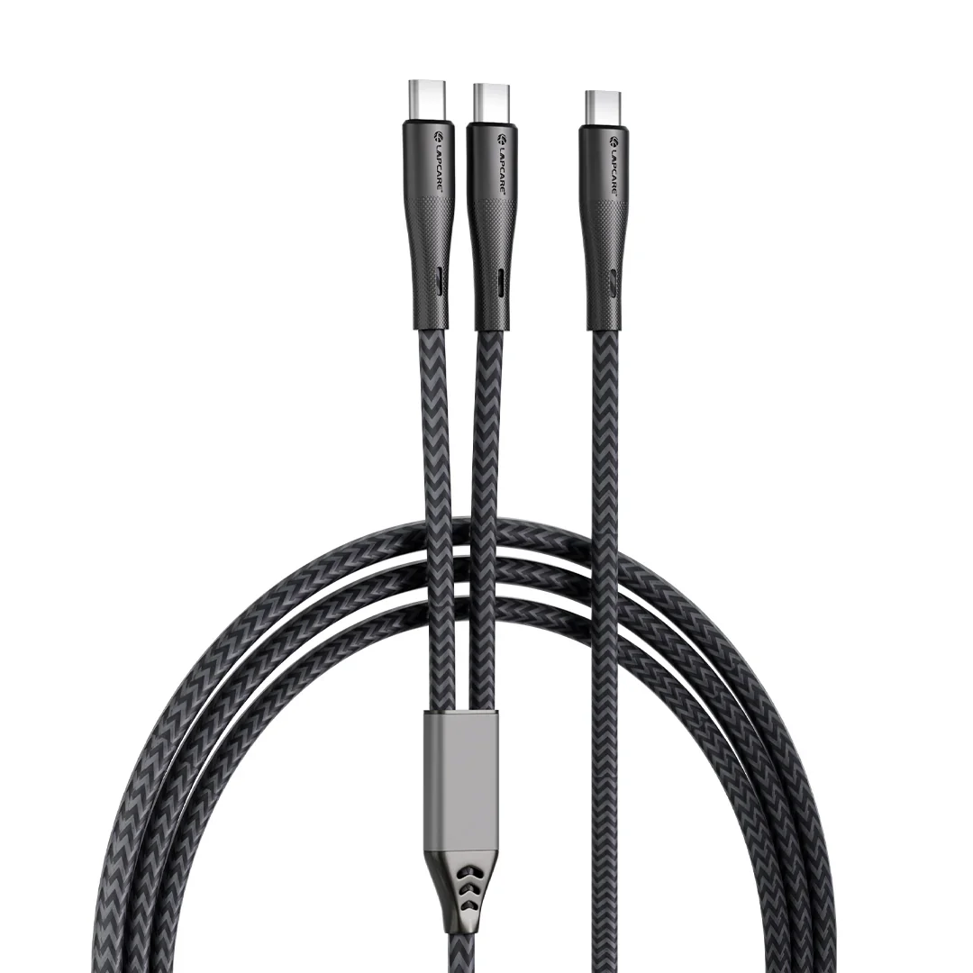 HOOK 2-in-1 Braided USB Type-C Cable With 65W PD Fast Charging (LOX-091)