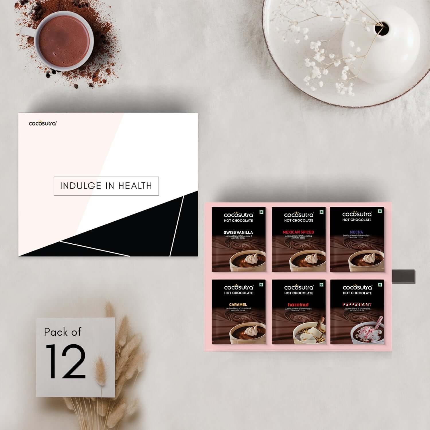 Hot Chocolate Christmas Hamper | 6 Drinking Chocolate Flavors