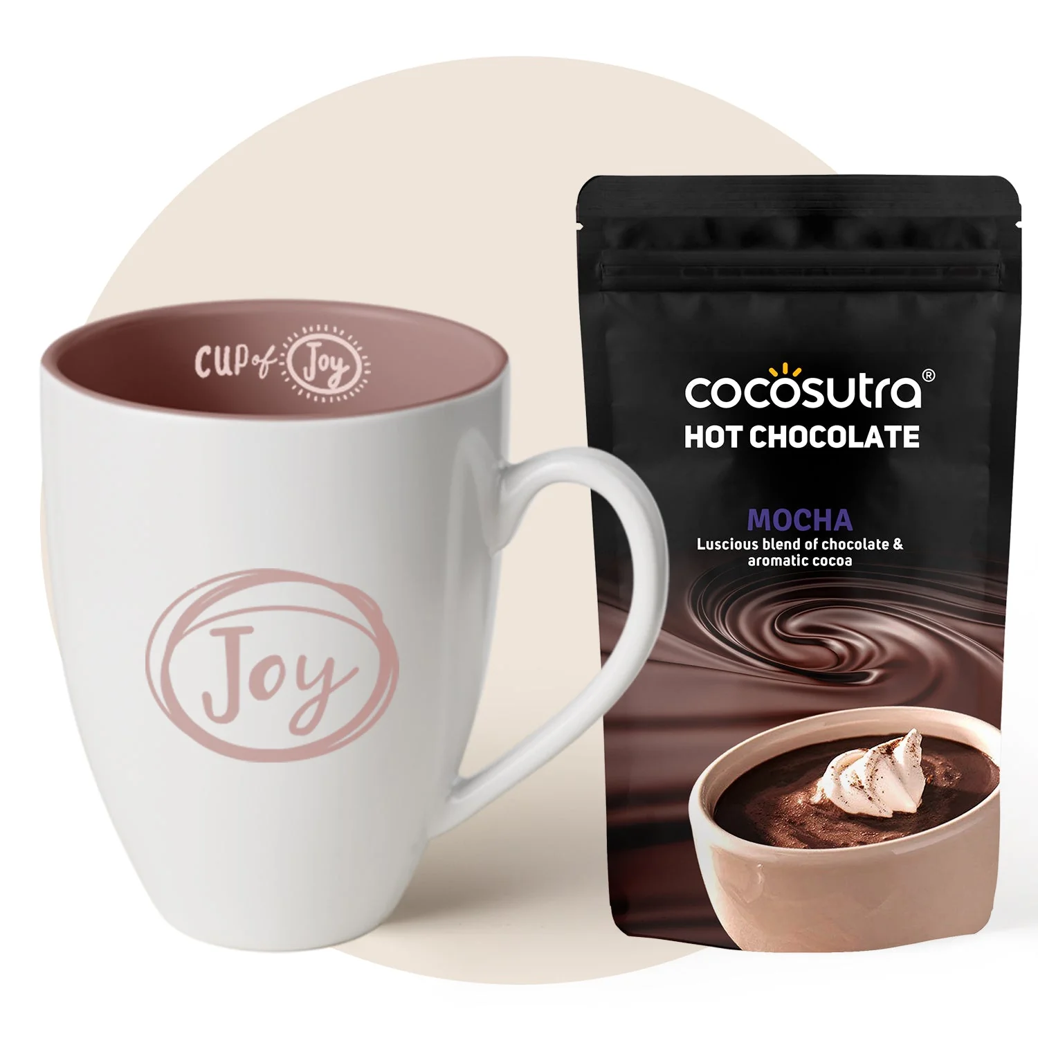 Hot Chocolate Mix 100g with Joy Mug | Gift Hamper - Image 2