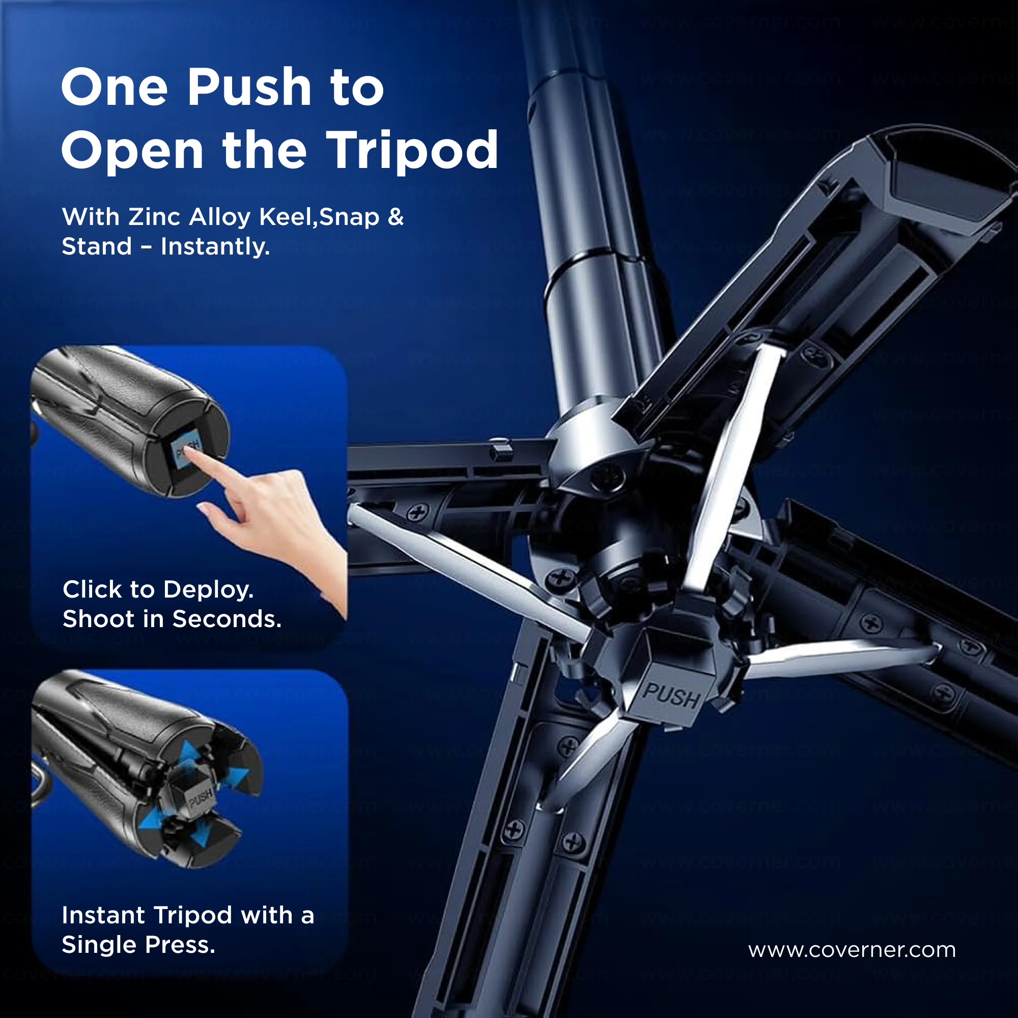 Hybrid Flex – 4-in-1 MagSafe Tripod, Selfie Stick, Wireless Grip & Camera Handle by Coverner India - Image 11