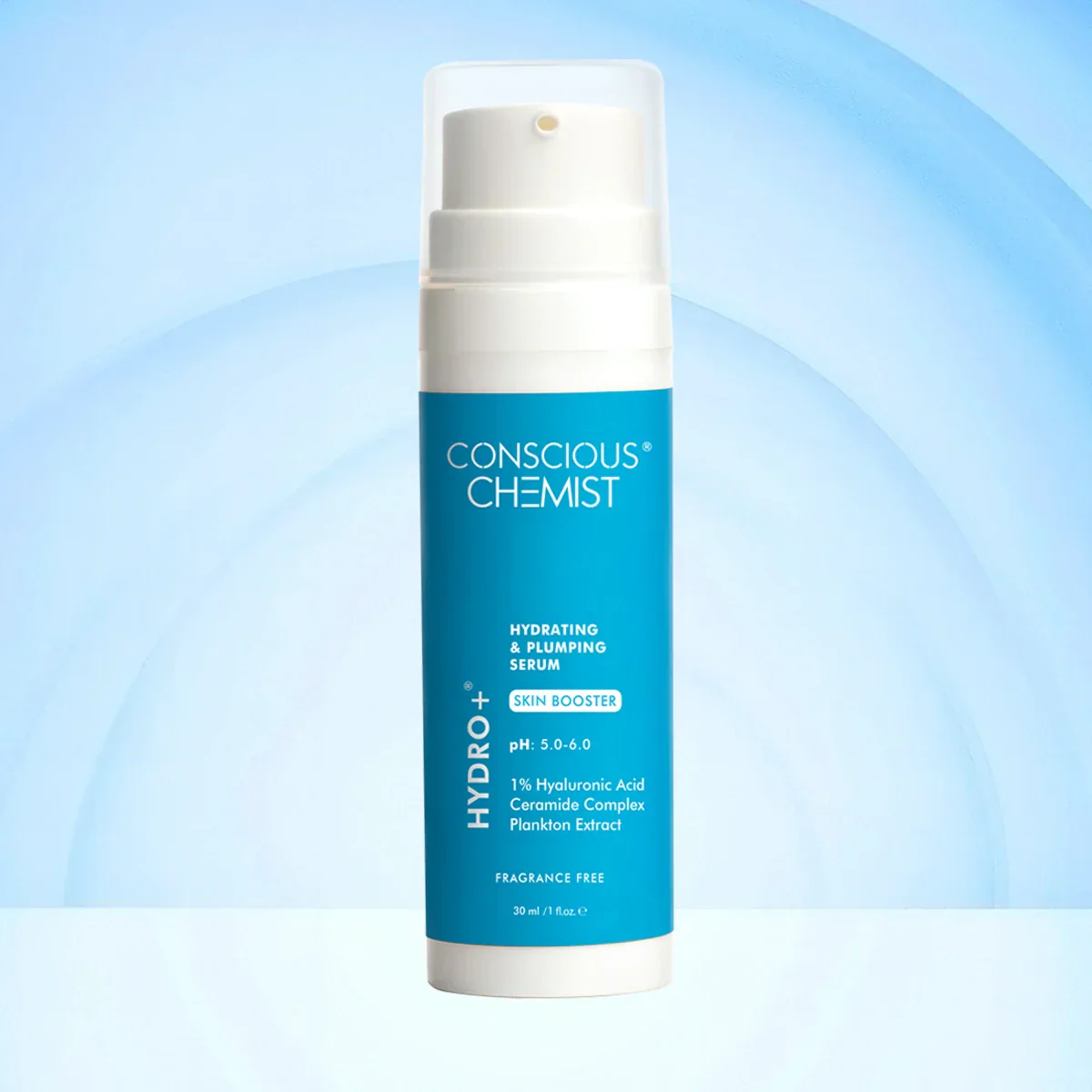 Hydro+ Hydrating & Plumping Serum | 1% Multi-Molecular Hyaluronic Acid | 30 ml | Slashed