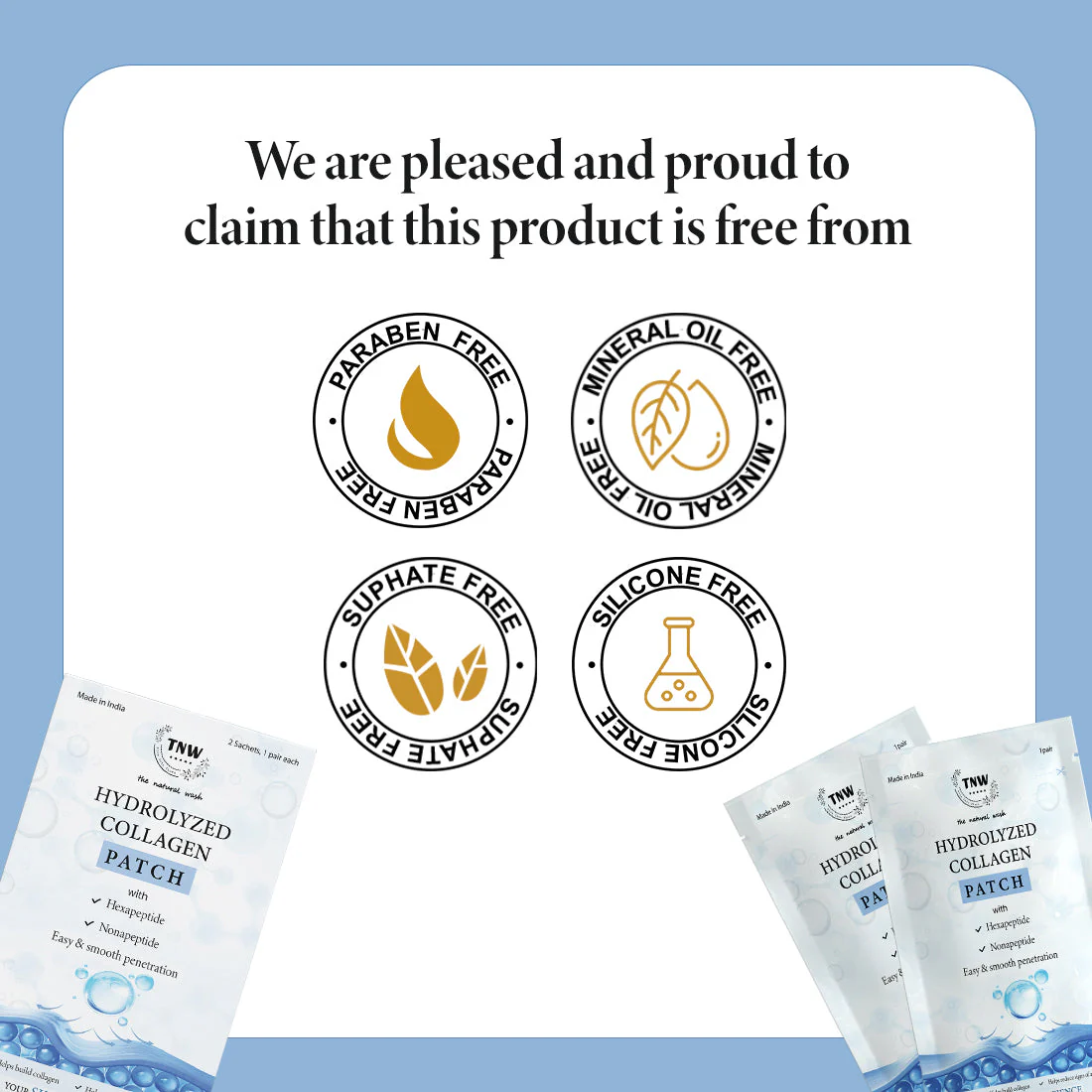 Hydrolyzed Collagen Patch for Firm & Fresh skin | 2 Sachet, 1 Pair Each (Stock Clearance) - Image 7