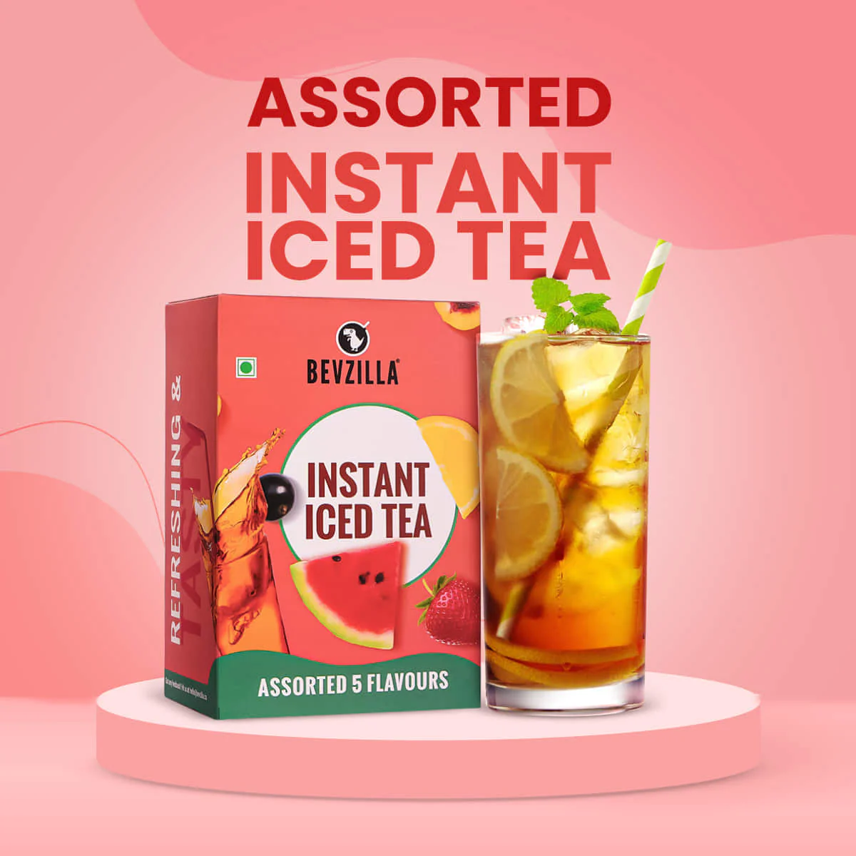 Iced Tea Powder 5 Assorted Flavours Pack