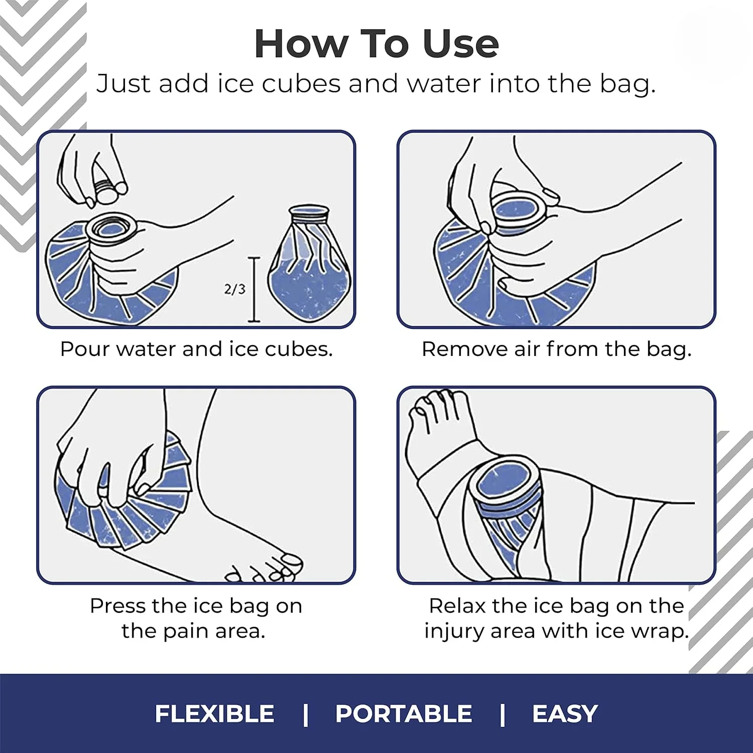 IceMate: Reusable Cold Compress Bag, 9-Inch Leak-Proof Ice Pack for Pain Relief, Swelling, Sports Injuries, Cramps & First Aid Therapy - Image 5