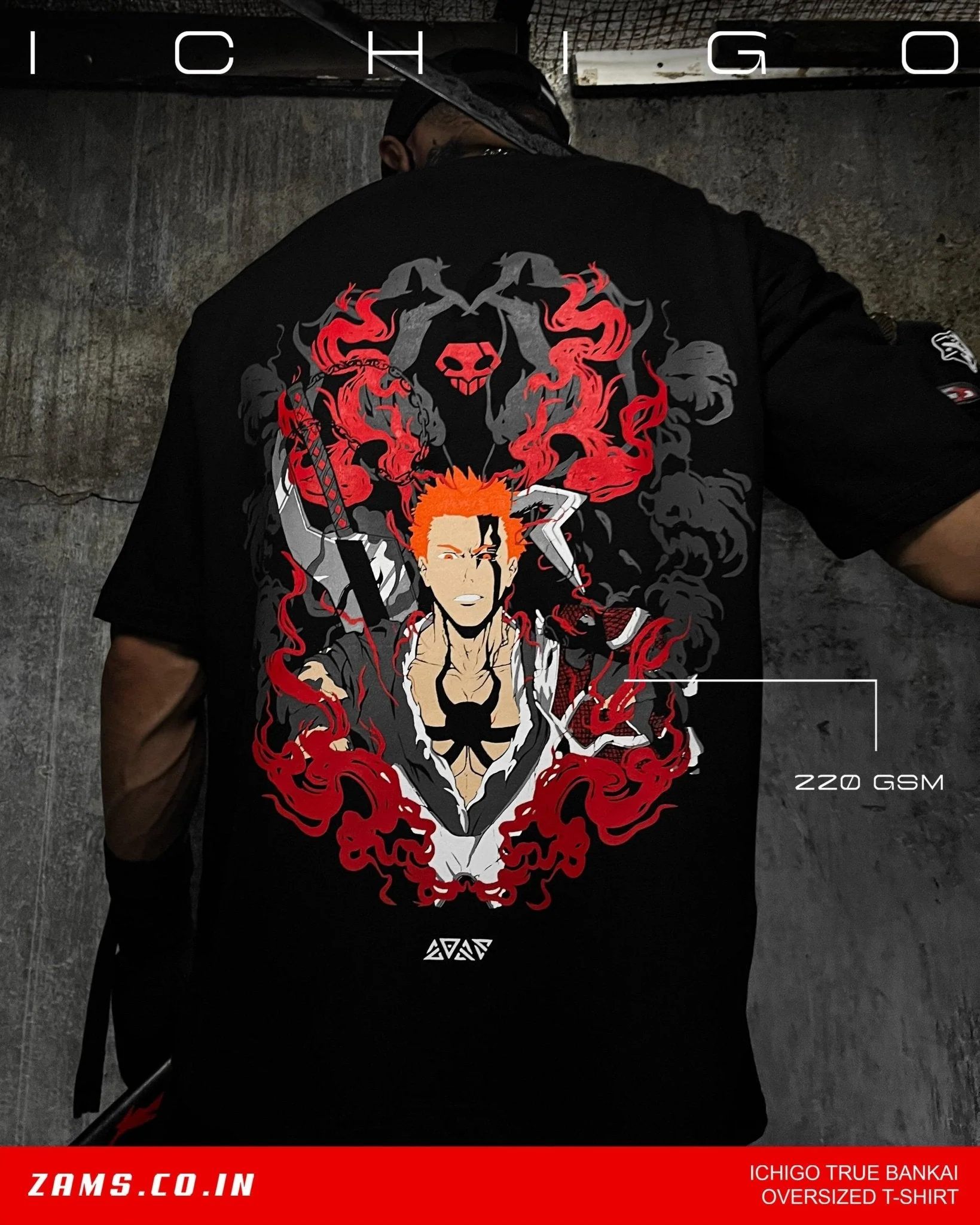 Ichigo True Bankai / Bleach / Oversized T-shirt