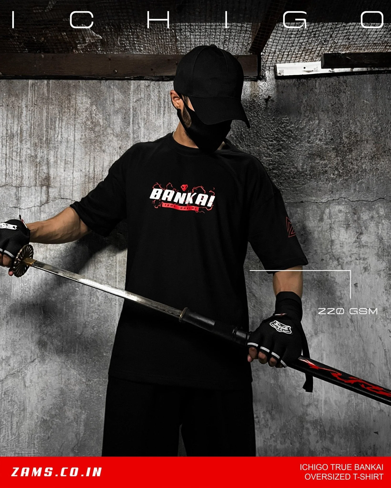 Ichigo True Bankai / Bleach / Oversized T-shirt - Image 2