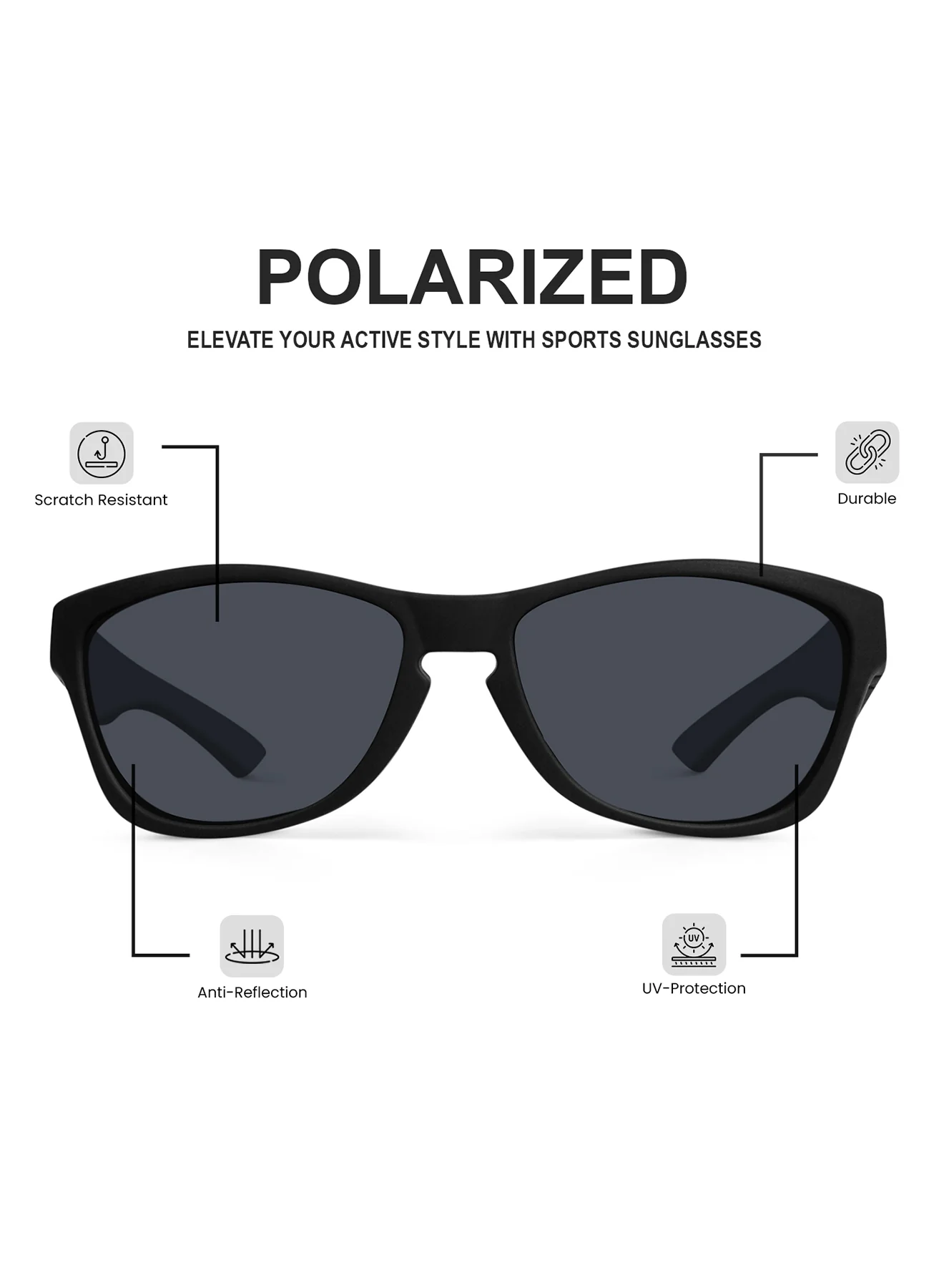 Imprint Polarized Sports Sunglasses - Image 4