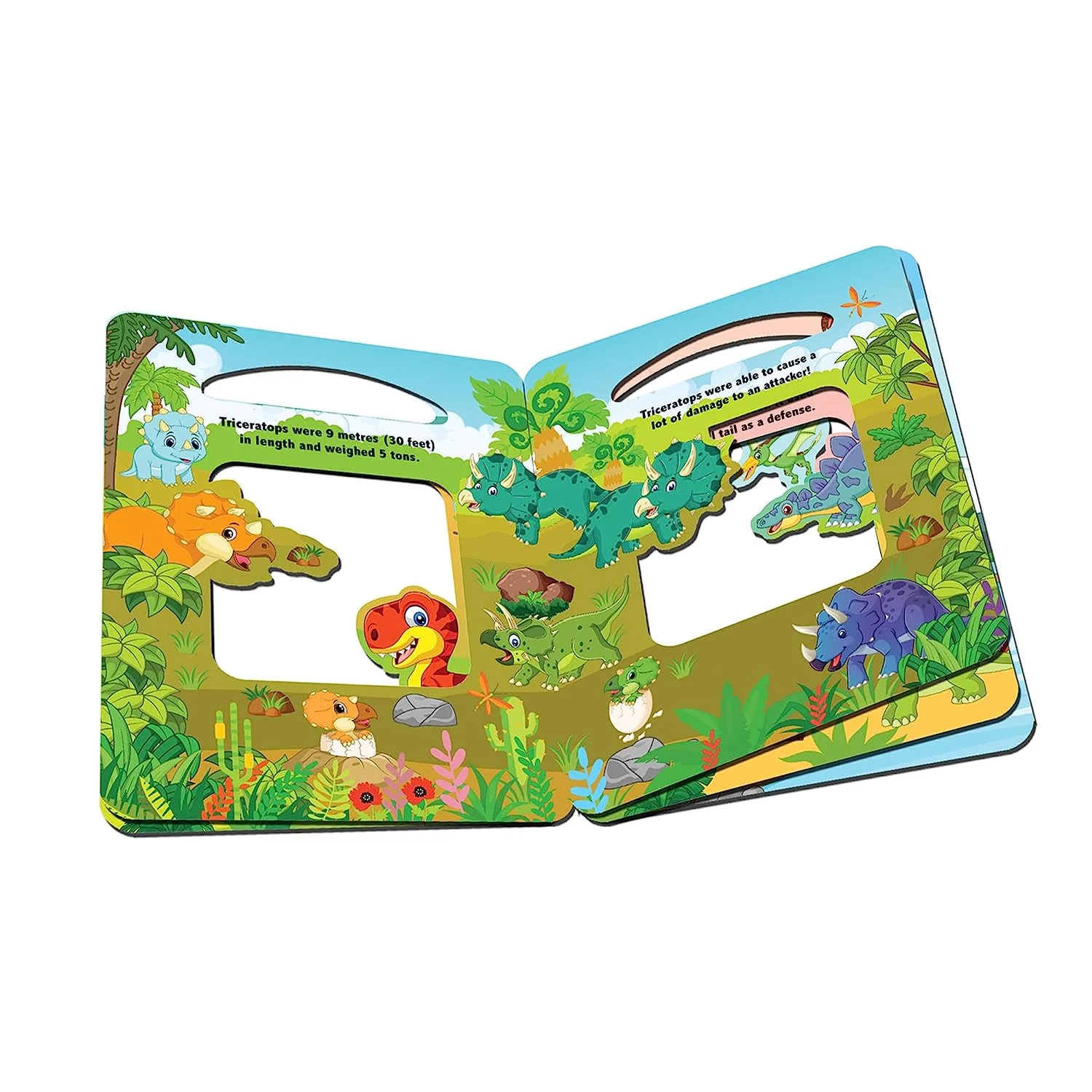 In the Dinosaurs World Die Cut Window Board Book for Kids Age 3+ | Die Cut Shape Early Learning Picture Board Book - Image 3