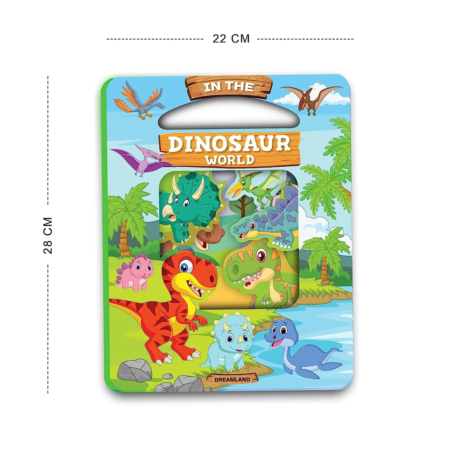In the Dinosaurs World Die Cut Window Board Book for Kids Age 3+ | Die Cut Shape Early Learning Picture Board Book - Image 5