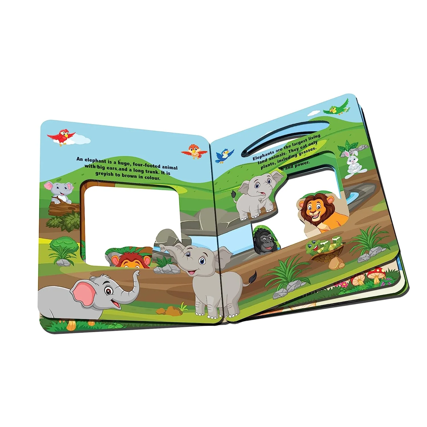 In the Jungle Die Cut Window Board Book for Kids Age 3+ | Die Cut Shape Early Learning Picture Board Book - Image 3