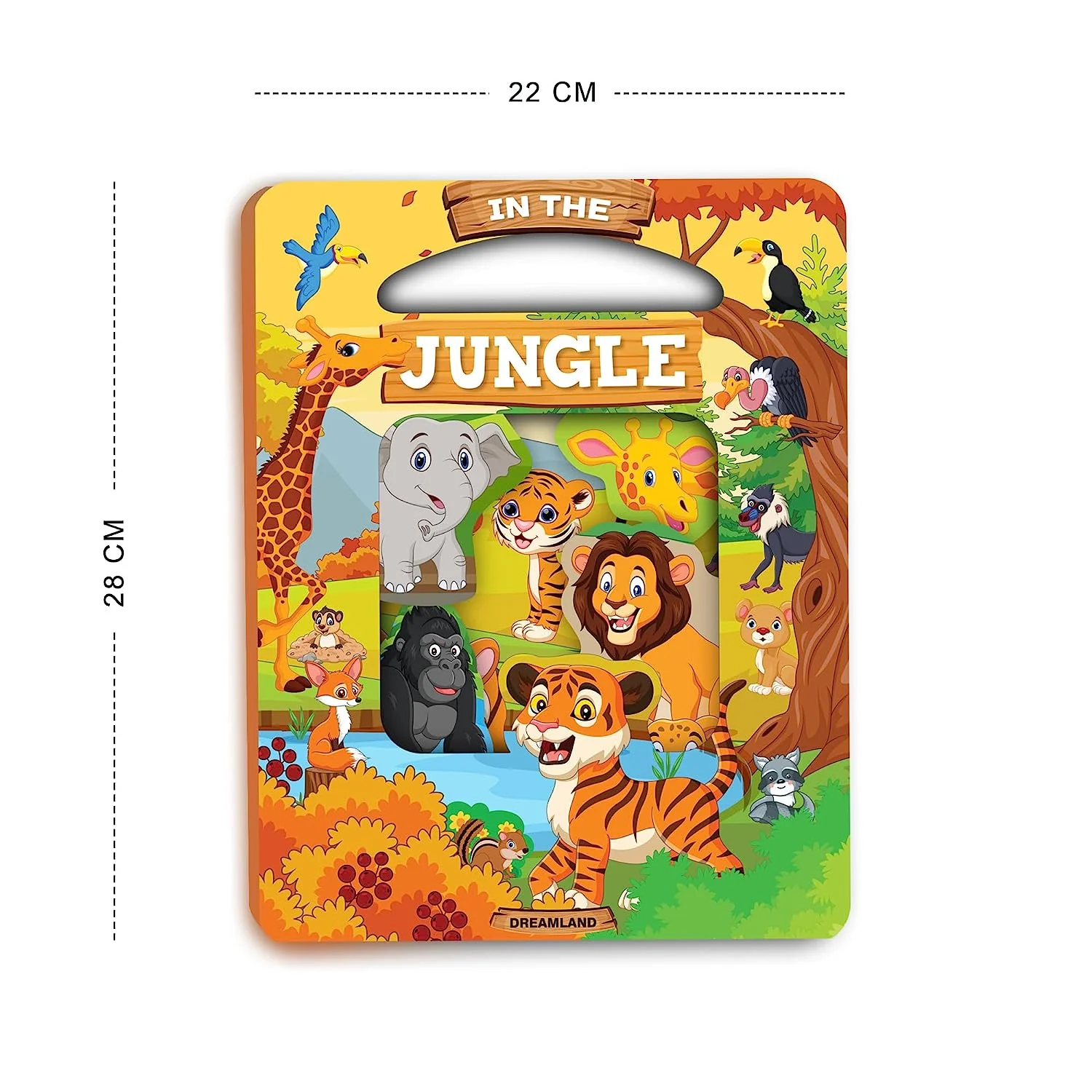 In the Jungle Die Cut Window Board Book for Kids Age 3+ | Die Cut Shape Early Learning Picture Board Book - Image 5