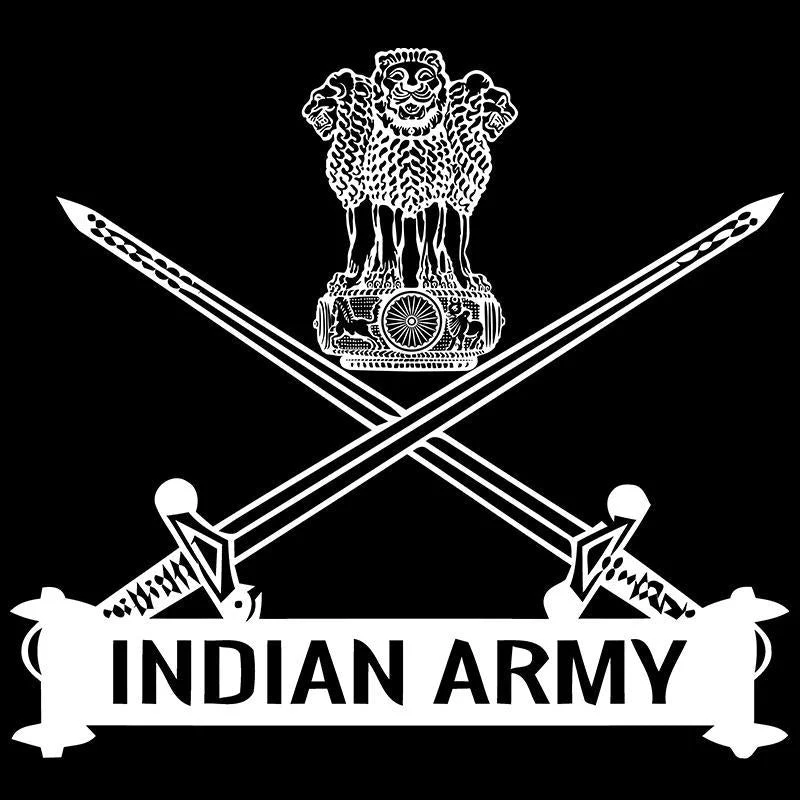 Indian Army Logo Polo 100 % T-Shirt Black - Image 2