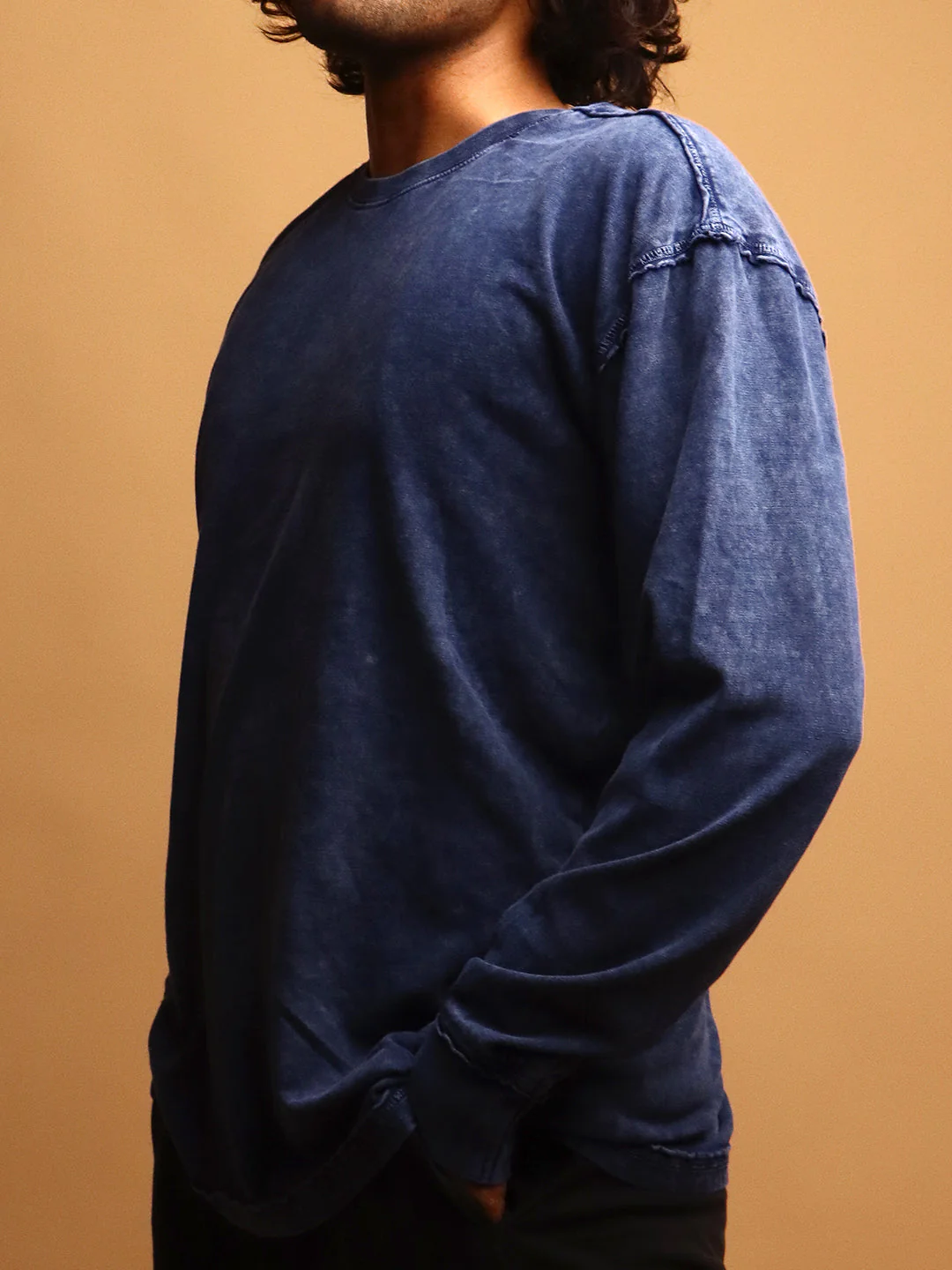 Indigo * ACID WASH SWEATSHIRT #7 - Image 3