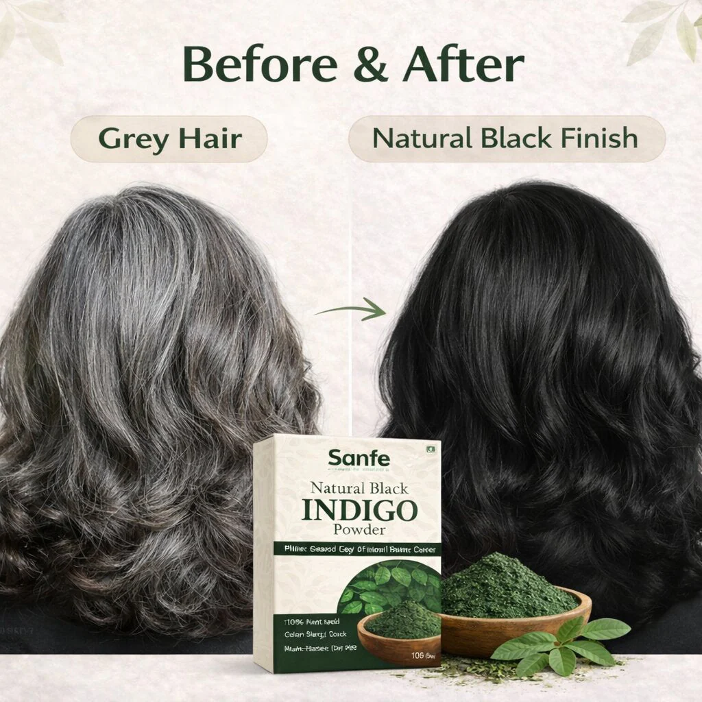 Indigo powder - Organic heena powder for black hair - 100g - Image 3
