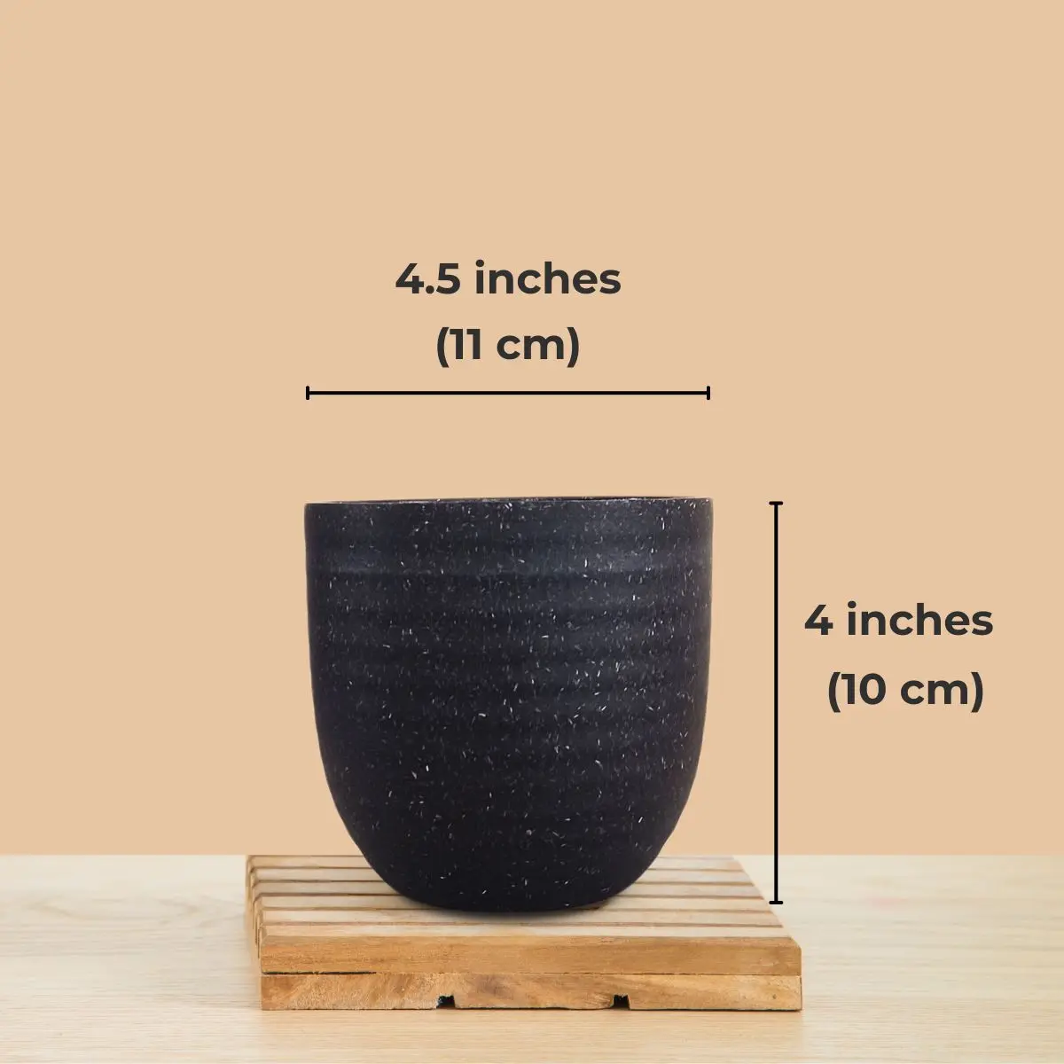 Indoor Small Pots (Black) - Set of 3 - Image 2