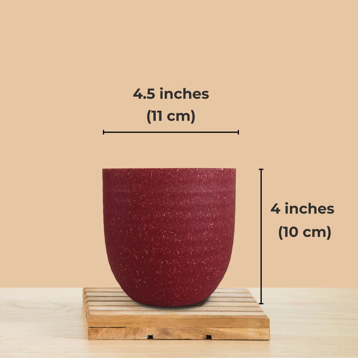Indoor Small Pots (Red) - Set of 4 - Image 2