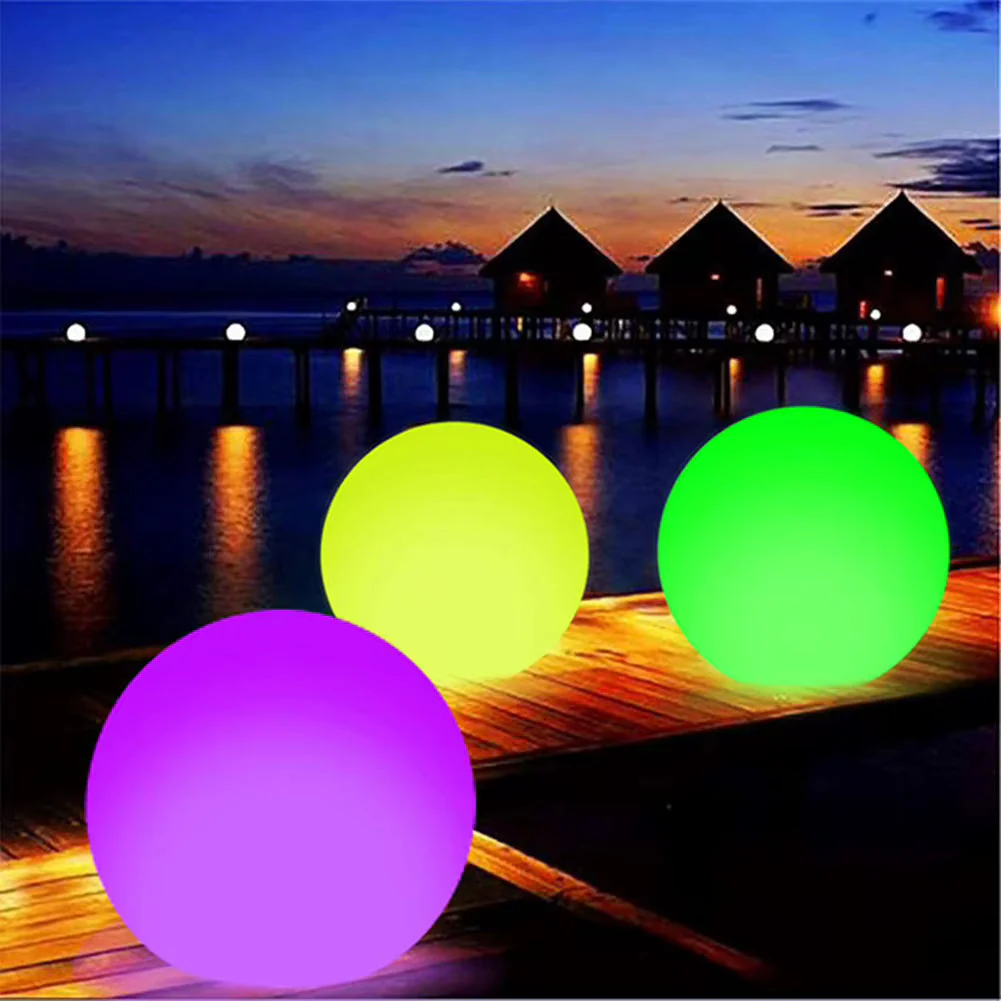 Inflatable Waterproof LED Ball Glowing Pool Party Toy 1 pc - Image 5