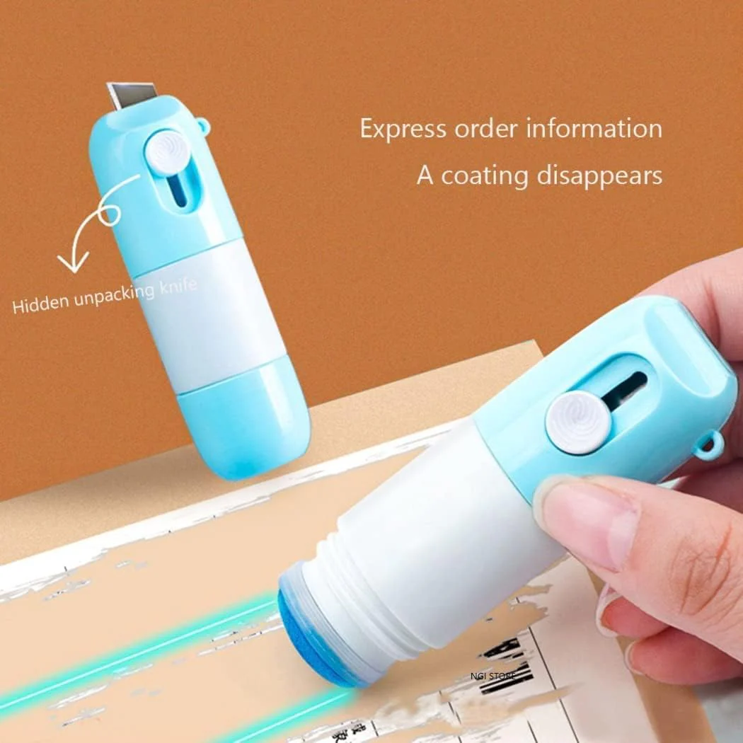 InkWipe: Thermal Paper Privacy Correction Fluid with Built-In Cutter – 2-in-1 Concealer for Package Labels, Receipts & Personal Info Protection - Image 2
