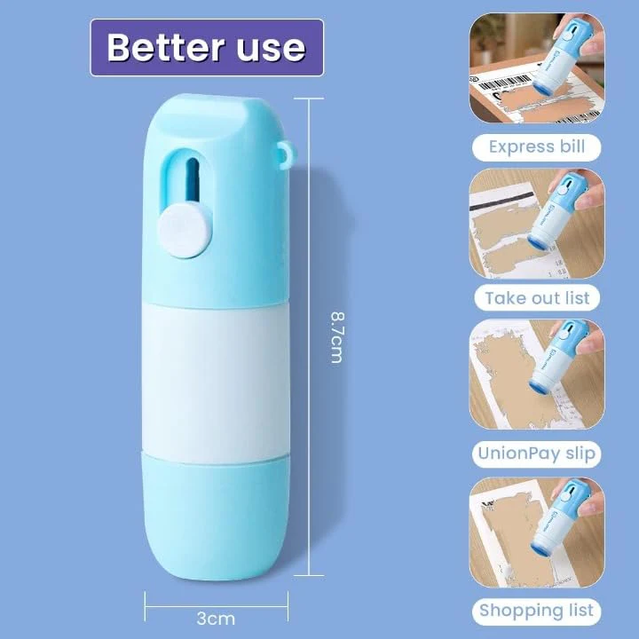 InkWipe: Thermal Paper Privacy Correction Fluid with Built-In Cutter – 2-in-1 Concealer for Package Labels, Receipts & Personal Info Protection - Image 8