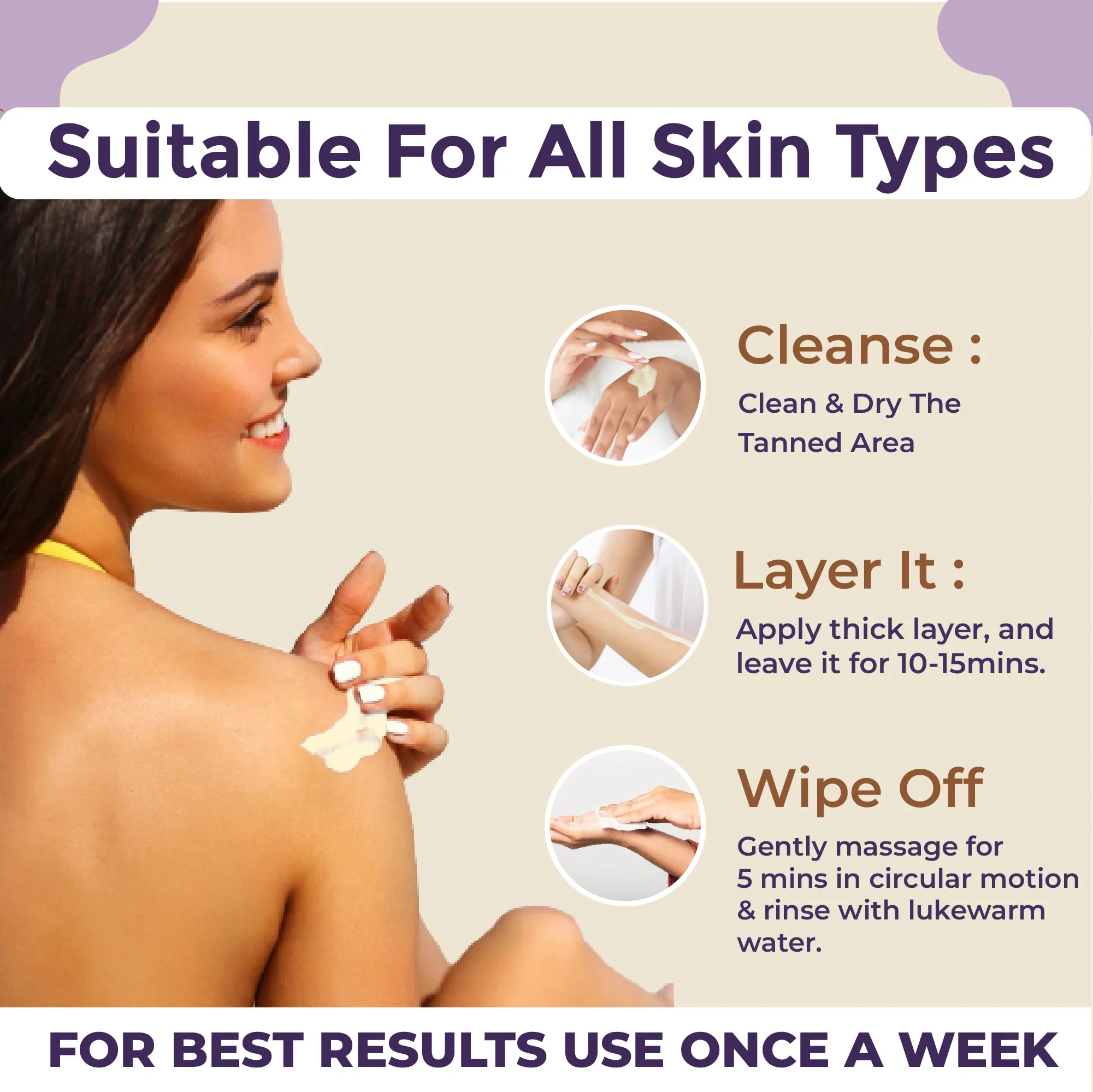 Instalite Detan Body Cream 200gm - Image 4