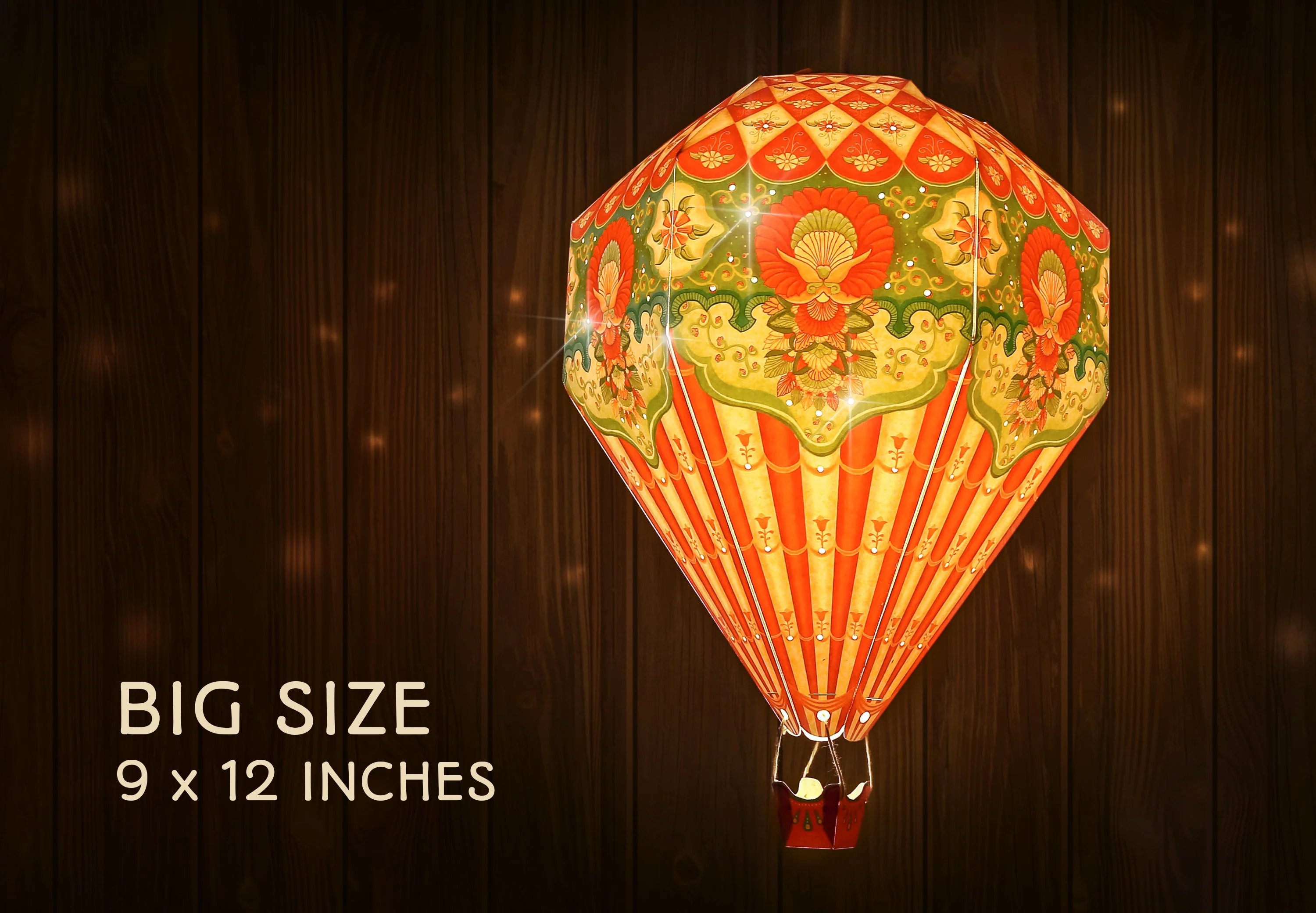 Instant Decor Combo Saver: 3 Hot Air Balloon Paper Lamps + Bulbs + Wires - Image 9