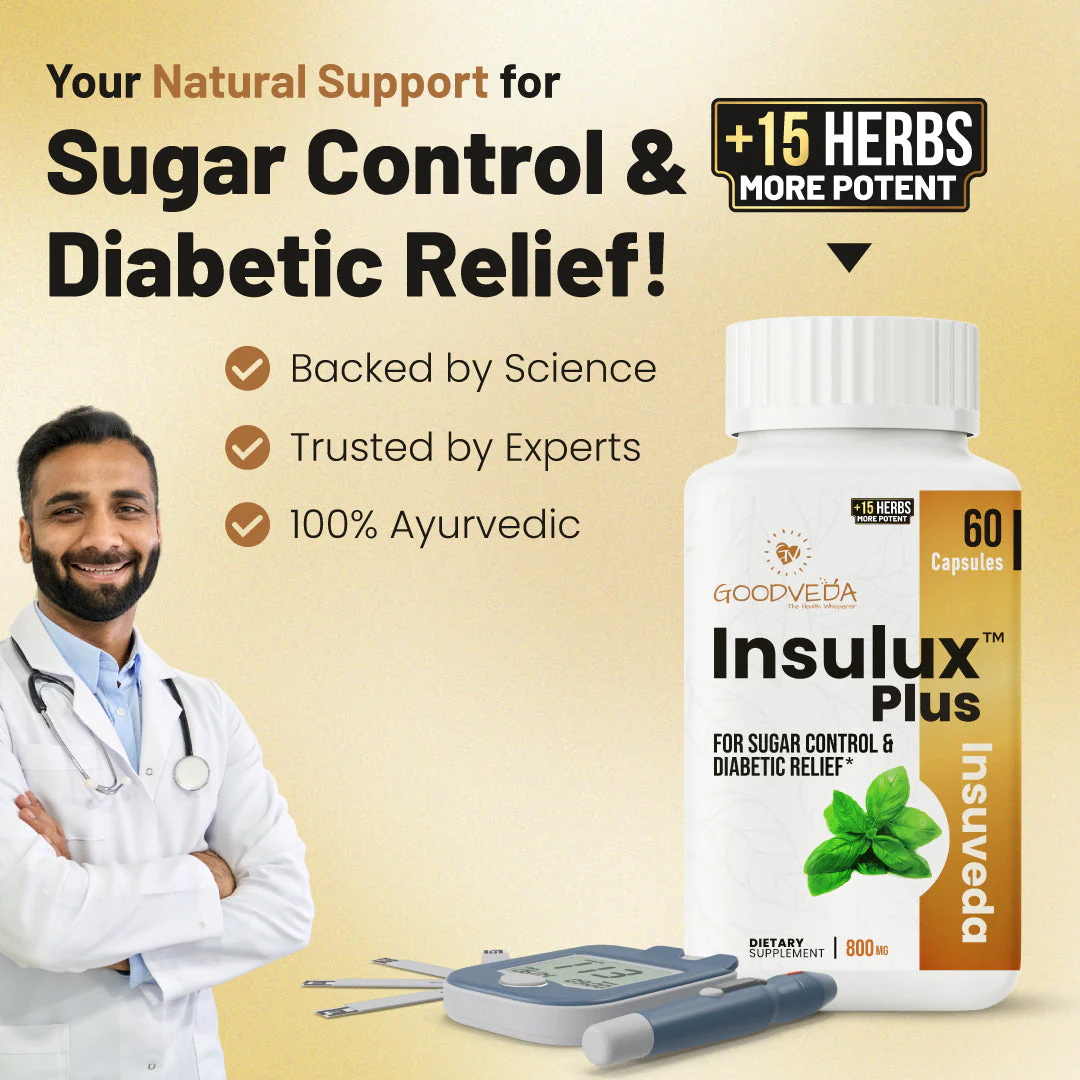 Insulux Plus | Renewed Ayurvedic Formula for Healthy Blood Sugar Support. Best Results in Up to 70 Days (Holi Sale) - Image 2