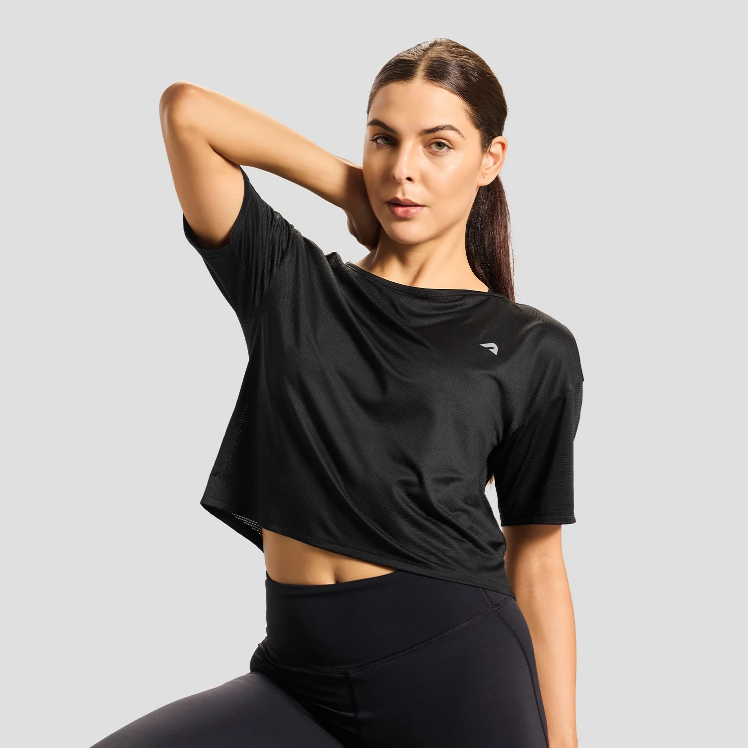 Intense Womens Cropped Tee - Black - Image 19
