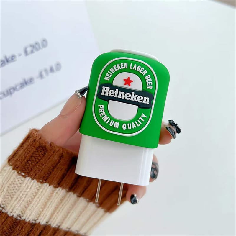 Iphone Charger Case Cover - Beer Can - 4 Piece Set (With Wire Protector) - Image 6