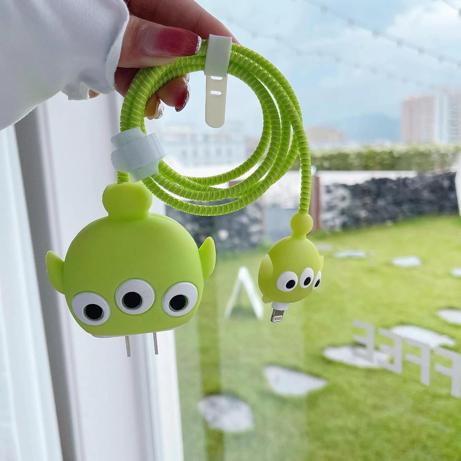 Iphone Charger Case Cover - Cute Aliens - Image 4