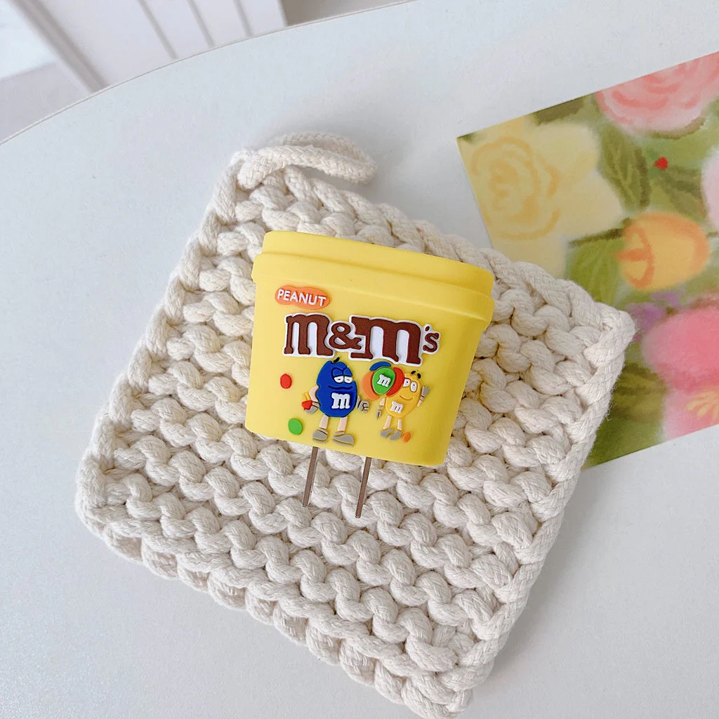 Iphone Charger Case Cover - M&M's - 4 Piece Set (With Wire Protector) - Image 2