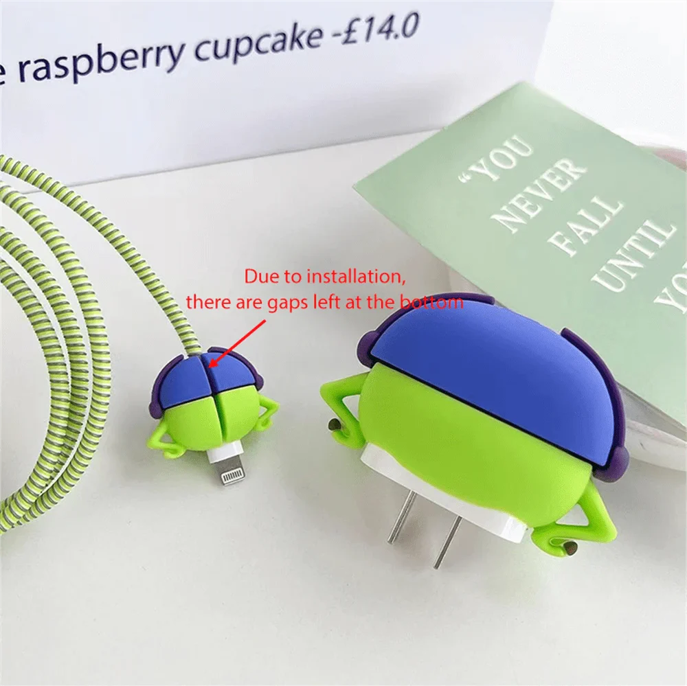 Iphone Charger Case Cover - MU Monster - 4 Piece Set (With Wire Protector) - Limited - Image 4