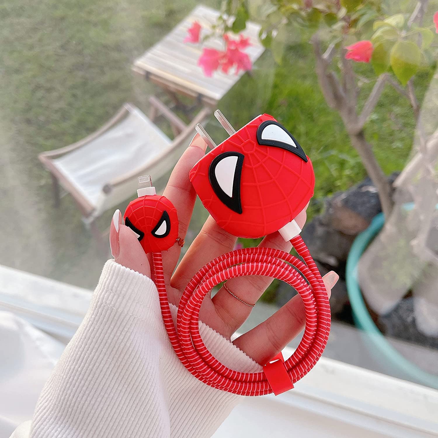 Iphone Charger Case Cover - Spiderman - 4 Piece Set (With Wire Protector) - Image 4