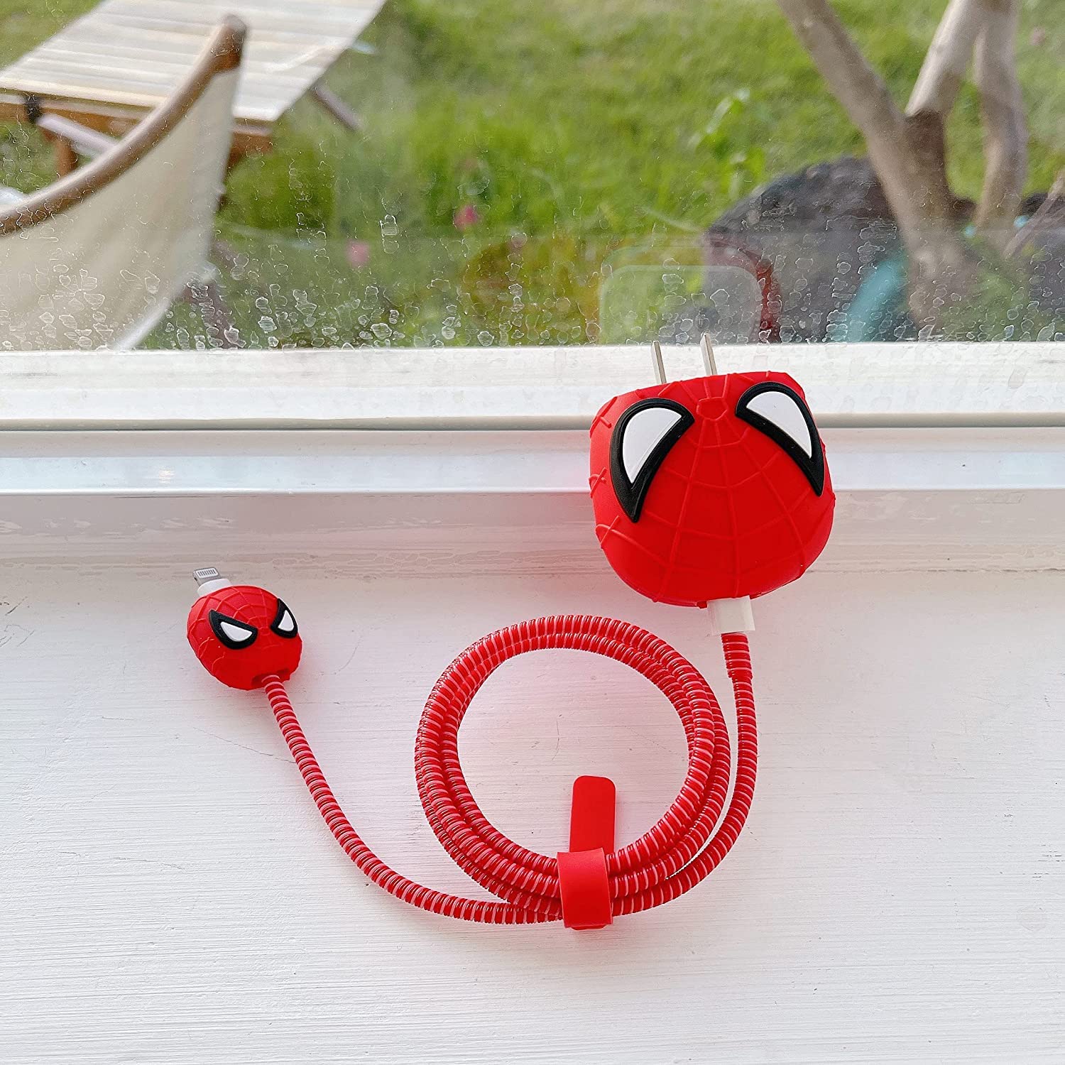 Iphone Charger Case Cover - Spiderman - 4 Piece Set (With Wire Protector) - Image 5