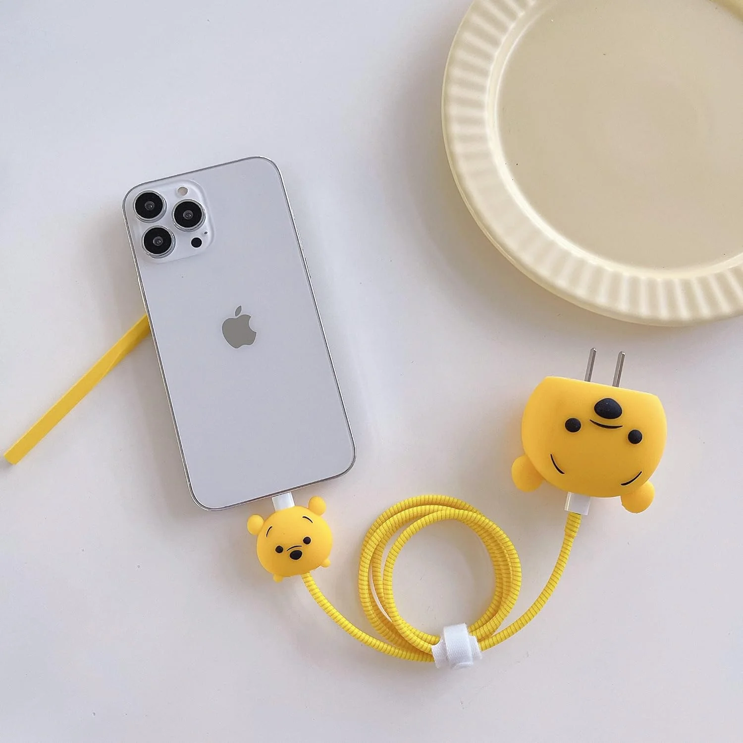Iphone Charger Case Cover - Winnie The Pooh - 4 Piece Set (With Wire Protector) - Image 2
