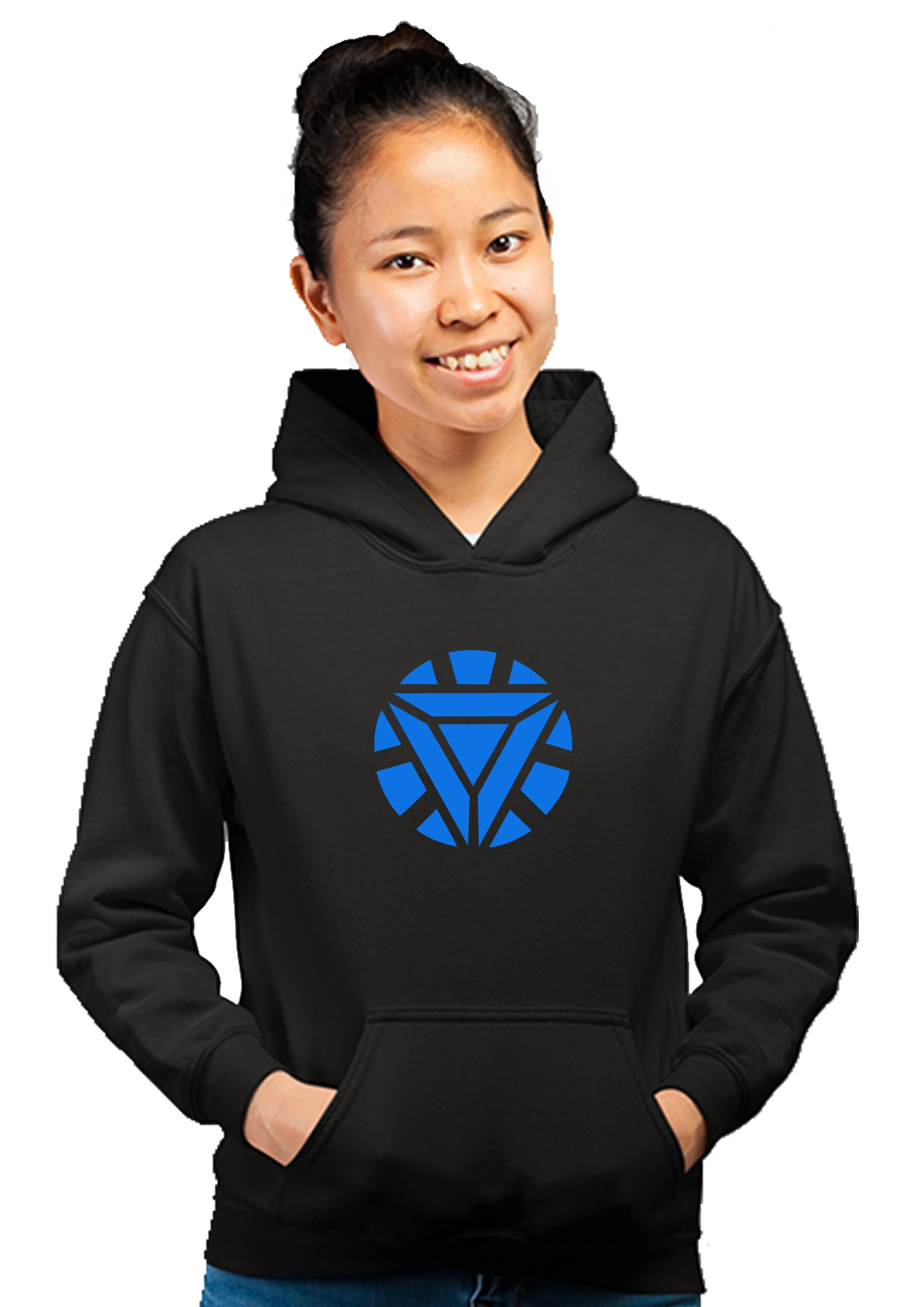 Ironmen Superhero Unisex 100% Cotton Printed Hoodie (Black) - Image 3