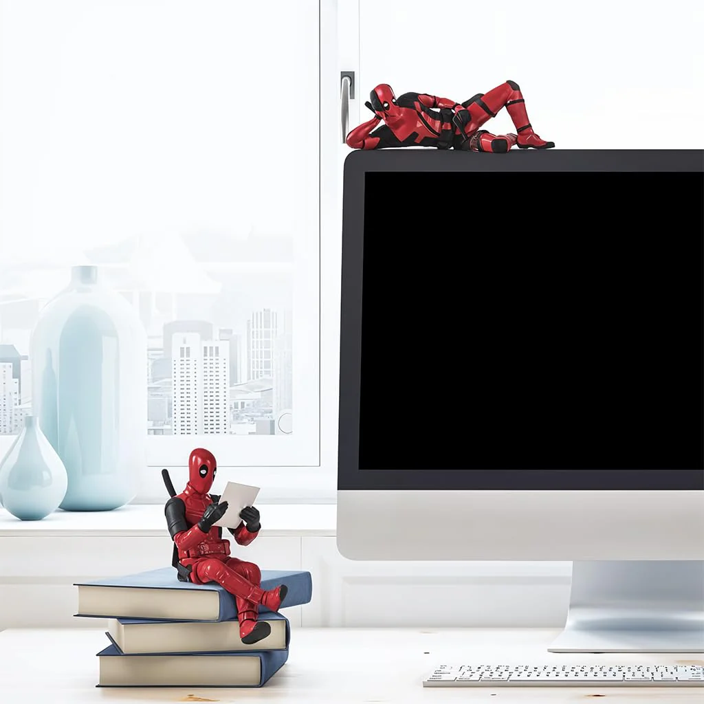 Irresponsible: Set of 3 Deadpool Figurine for Car Dashboard & Desk, Collectible Statues for Fun Home Décor, Office Tables & Car Interior Accessories - Image 6