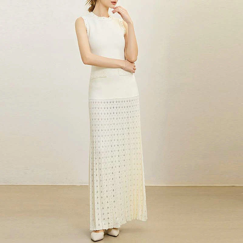 Isabelle Sandro Beaded Knit Maxi Dress - Image 9