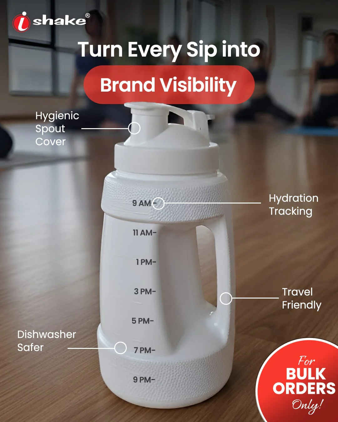 iShake Sports Gallon 1500 ml Hydration Jug - Image 5