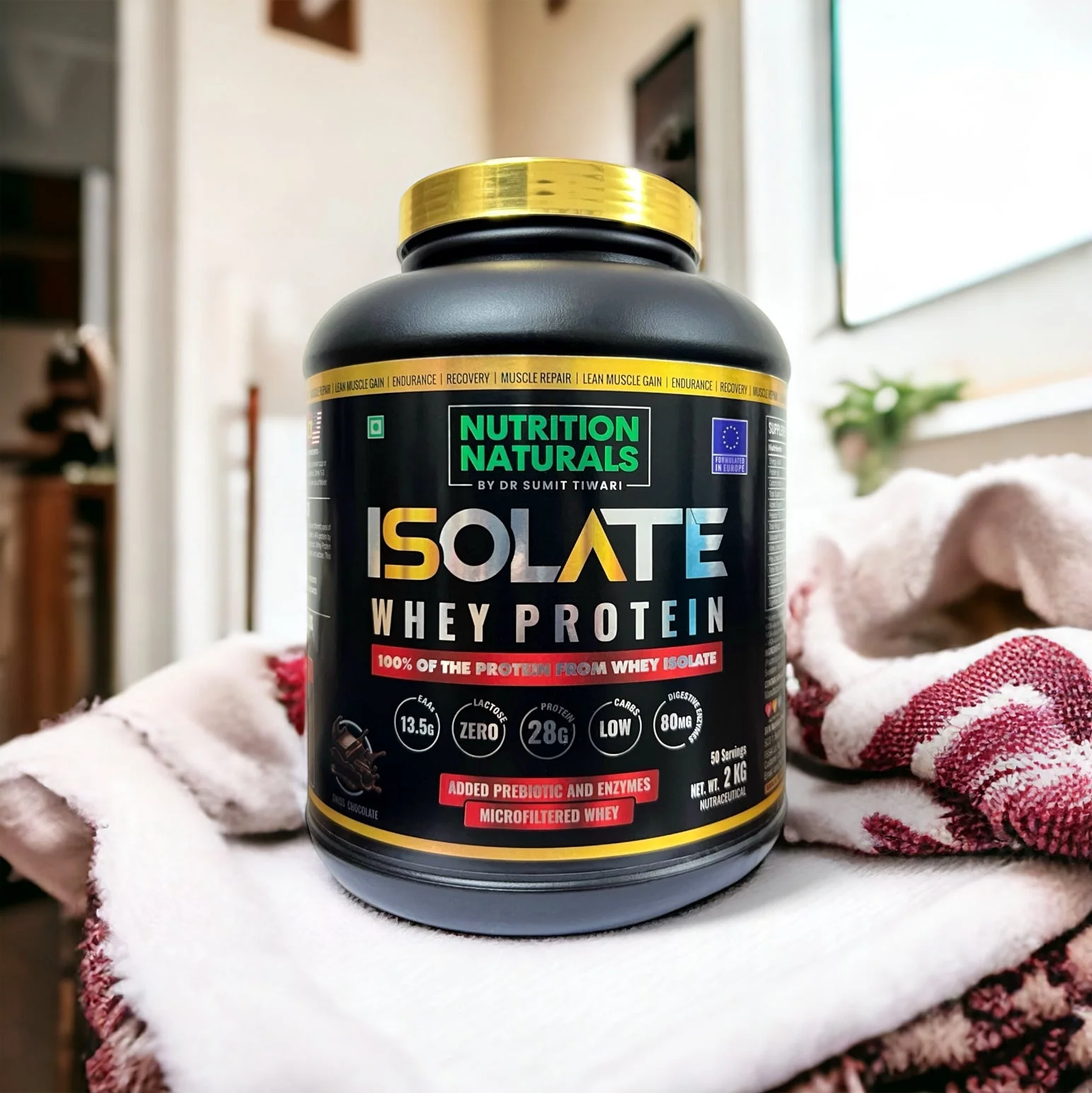 ISOLATE Whey Protein - Low Carb Whey Protein Isolate | with Digestive Enzymes for Enhanced absorption