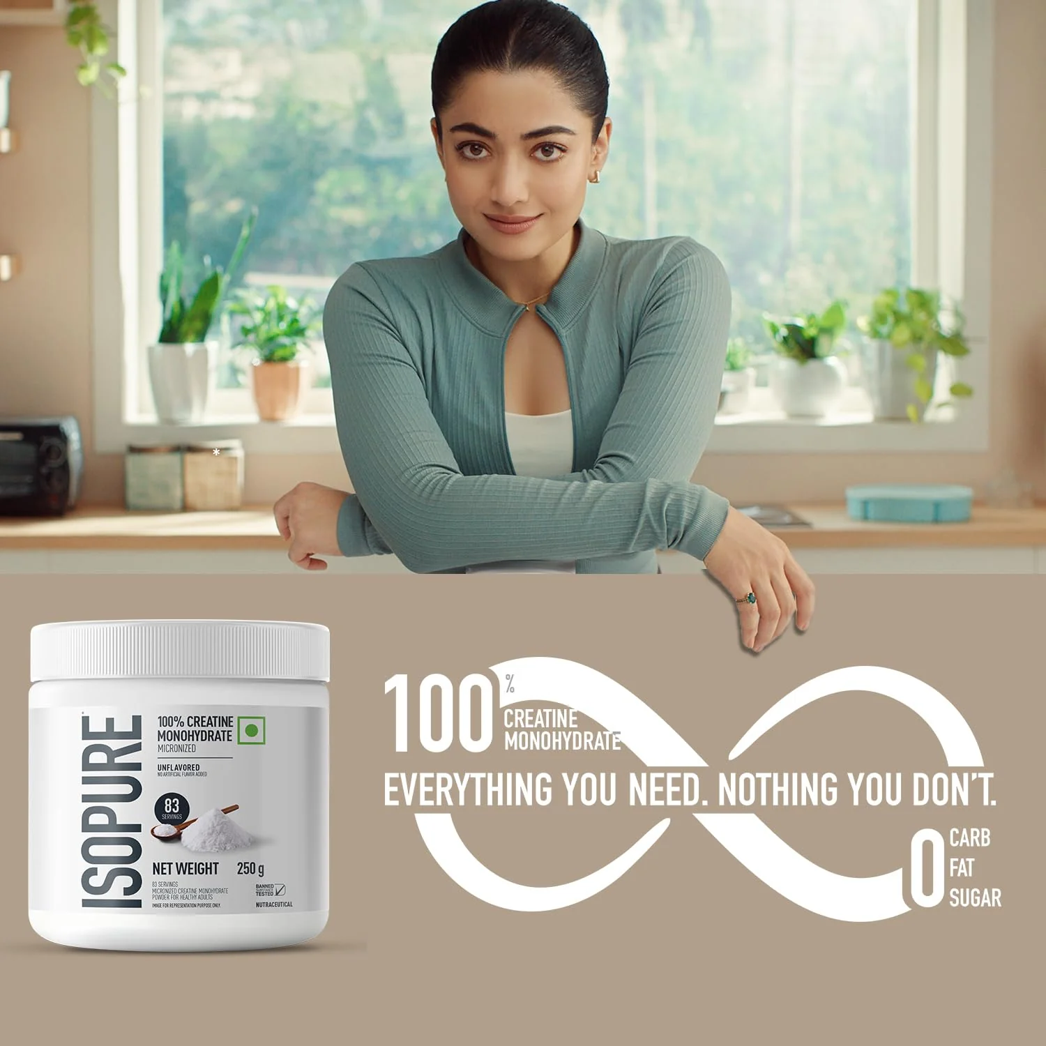 Isopure 100% Creatine Monohydrate Micronized, 250g- 83 servings - Image 2