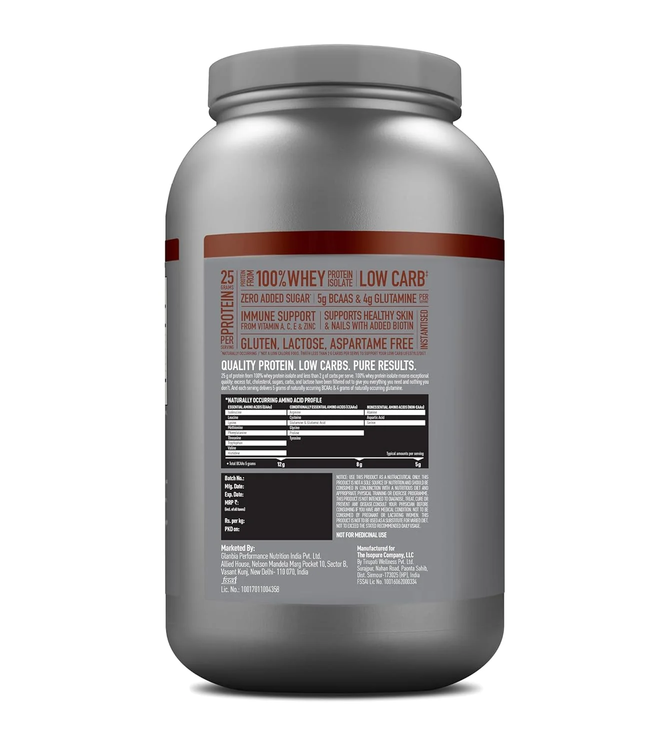 Isopure Whey Isolate Protein Powder - Image 2