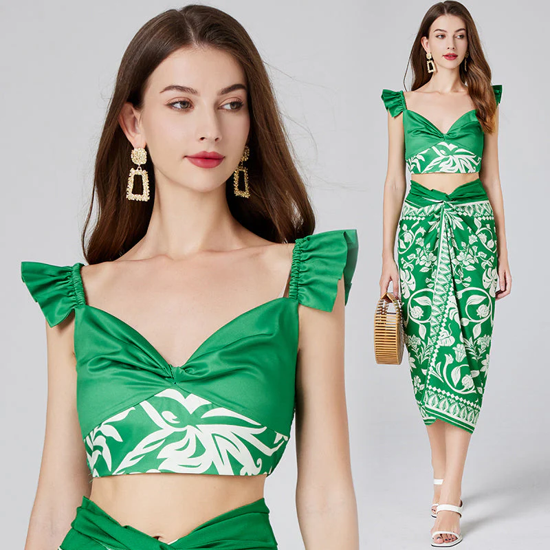 Itzel Printed Beach Cover Up Set