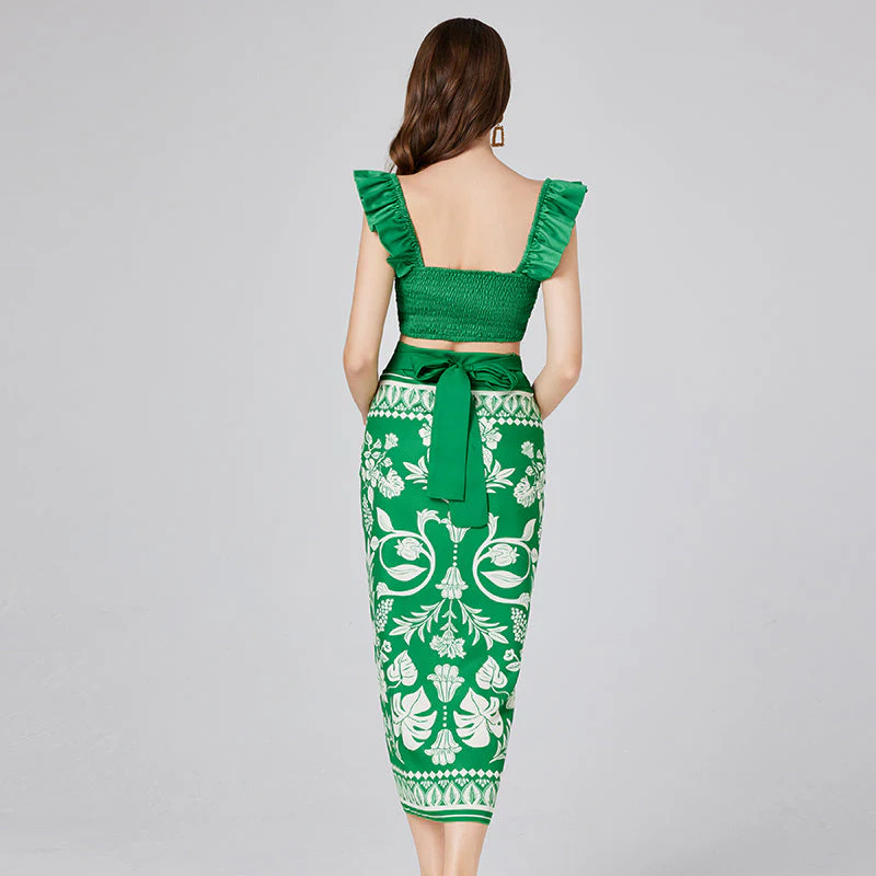 Itzel Printed Beach Cover Up Set - Image 4