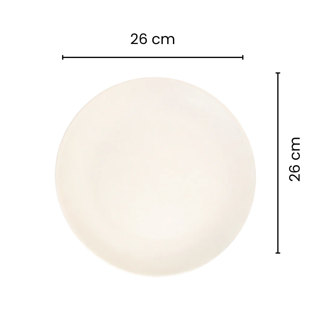 Ivory Ceramic Plate & Bowl Set | Minimal Serving Plate with 2 Bowls | Modern Dinnerware Set | Microwave & Dishwasher Safe - Image 4