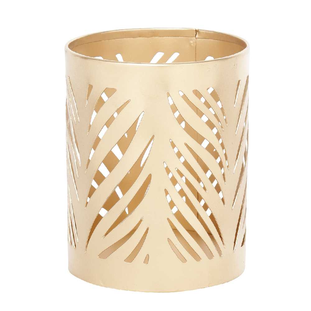 Jaali Leaf Metal Candle Holder - Image 3