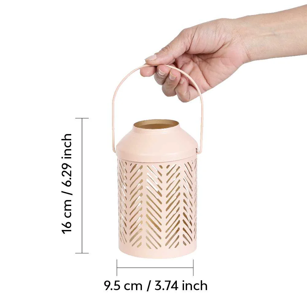 Jaali Leaf Metal Lantern - Image 14