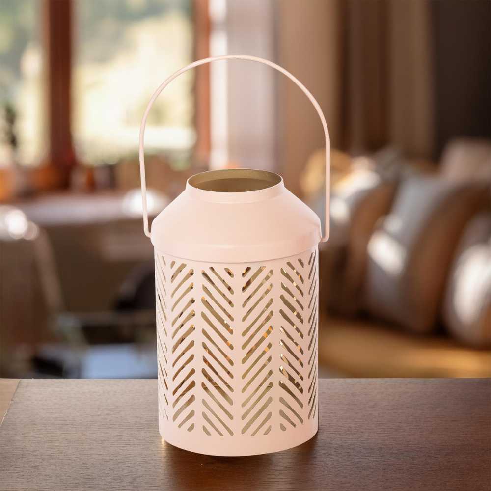 Jaali Leaf Metal Lantern - Image 9