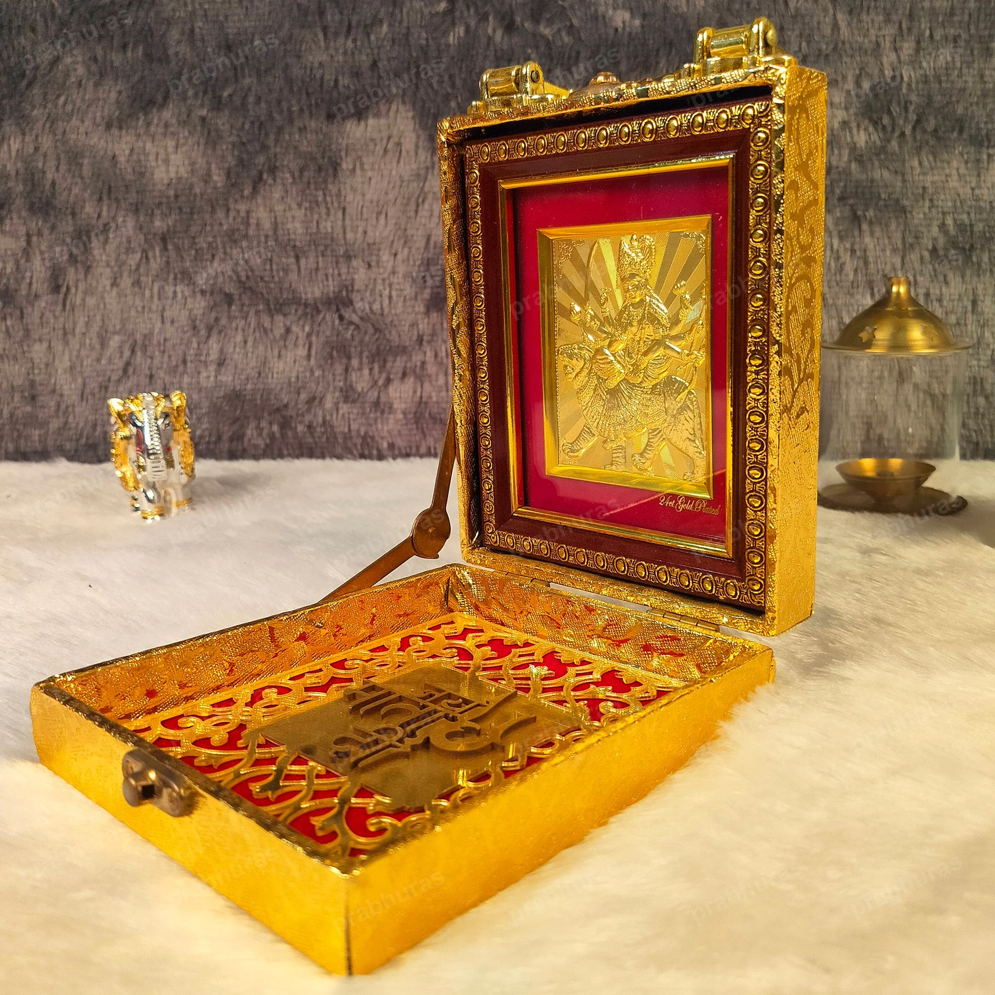 Jai Mata Di With Attachi Gift Box Gold Coated - Image 3